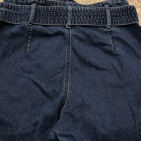 EUC A NEW DAY 8 Stretch Blue Jeans Denim Belted Wide Leg Hippie Casual - Picture 13 of 16